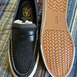 Cole Haan Men's Black and Tan Loafers